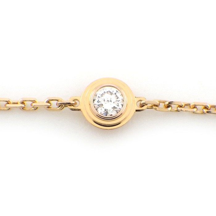Cartier Bracelet Damier XS Diamant Leger 1 Point Diamond 18K