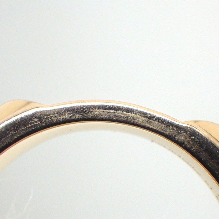 Hermes Ring Clou de Pave 65 Points Diamond 18K Pink