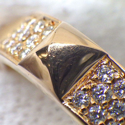 Hermes Ring Clou de Pave 65 Points Diamond 18K Pink