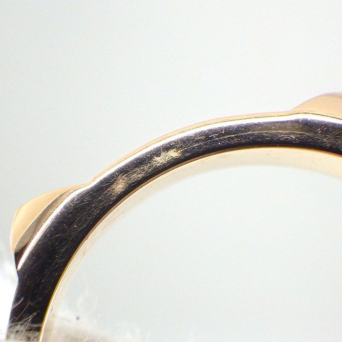 Hermes Ring Clou de Pave 65 Points Diamond 18K Pink