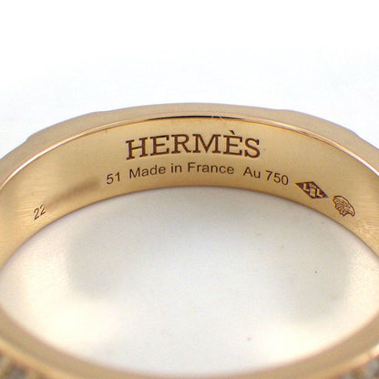 Hermes Ring Clou de Pave 65 Points Diamond 18K Pink