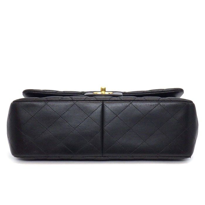 Chanel Shoulder Bag Quilted 30 Classic Large Black Gold