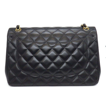 Chanel Shoulder Bag Quilted 30 Classic Large Black Gold