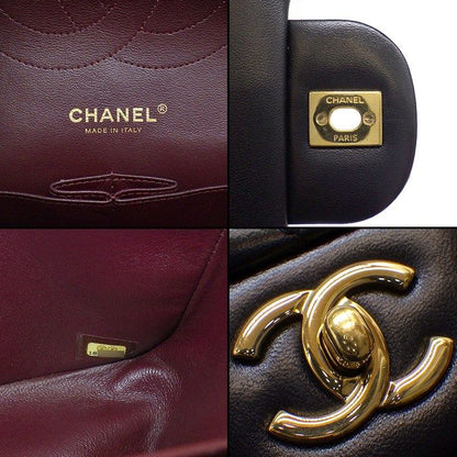 Chanel Shoulder Bag Quilted 30 Classic Large Black Gold
