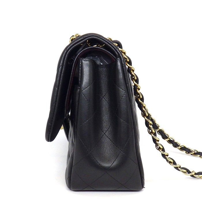 Chanel Shoulder Bag Quilted 30 Classic Large Black Gold