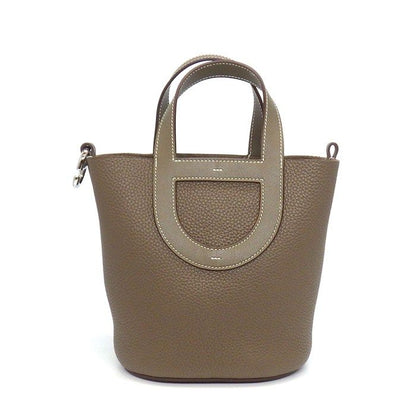 Hermes Handbag in the Loop 18 Etoupe Taurillon Clemence Swift