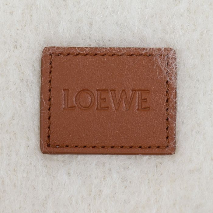 Loewe Mohair Fringe Scarf White
