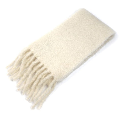 Loewe Mohair Fringe Scarf White