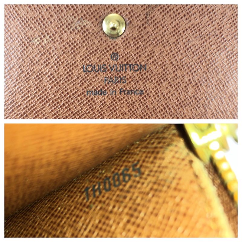 Louis Vuitton Monogram Pochette Porto Monet Cles D Brown Gold Long