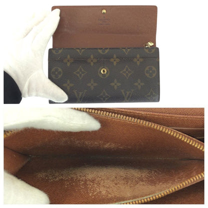 Louis Vuitton Monogram Pochette Porto Monet Cles D Brown Gold Long