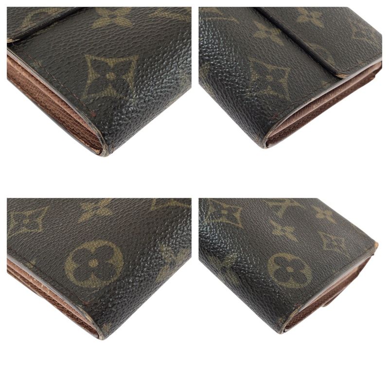Louis Vuitton Monogram Pochette Porto Monet Cles D Brown Gold Long
