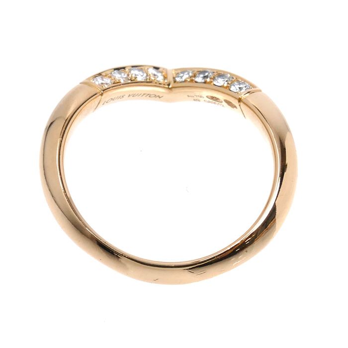 Louis Vuitton 18K Pink Gold Ring Diamond 49