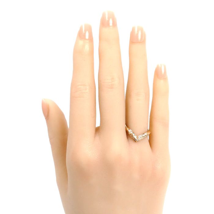 Louis Vuitton 18K Pink Gold Ring Diamond 49