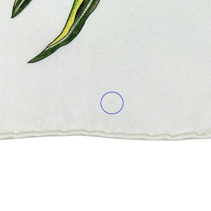 Hermes Scarf Carre 90 Passiflores Passion Flower Silk White