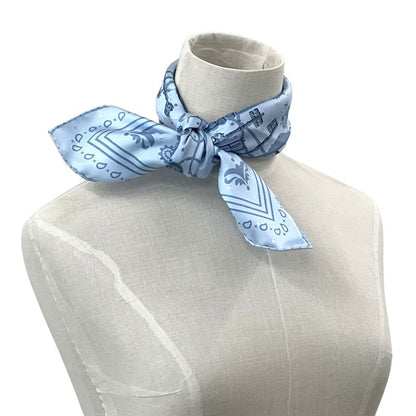 Hermes Scarf Carre 55 les Cles Key Silk Blue Light Elegant