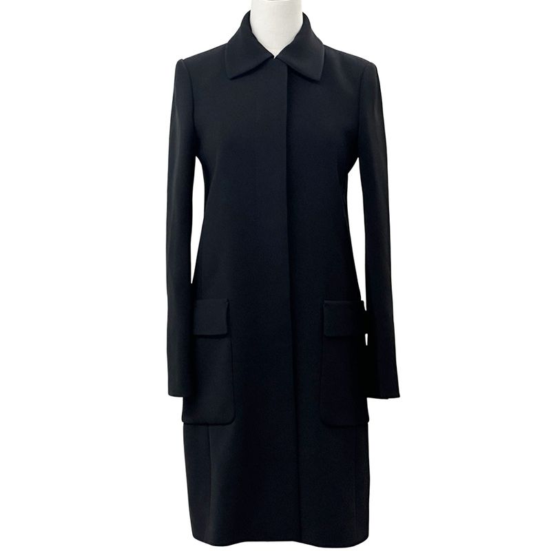 Gucci Interlocking Acetate Polyester Long Coat Black