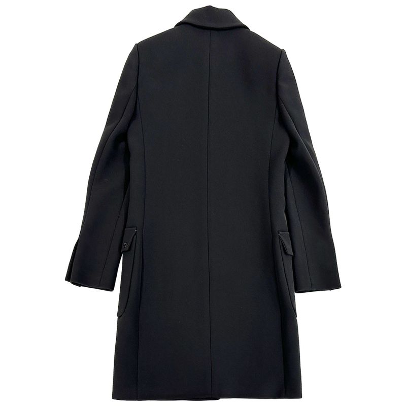 Gucci Interlocking Acetate Polyester Long Coat Black