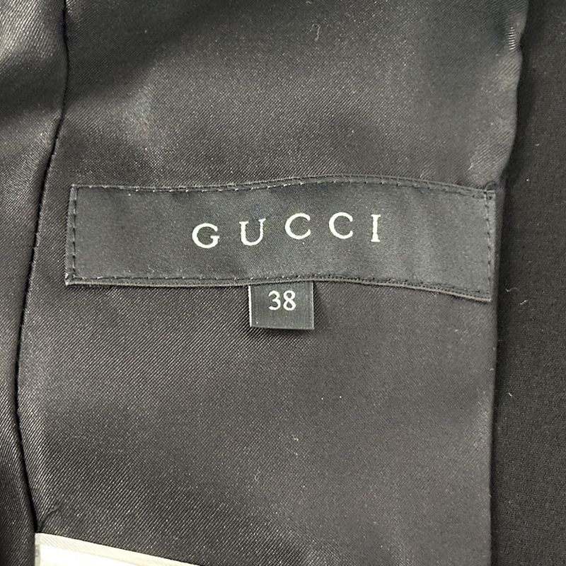 Gucci Interlocking Acetate Polyester Long Coat Black