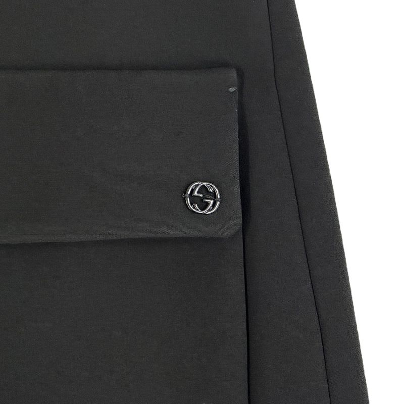 Gucci Interlocking Acetate Polyester Long Coat Black