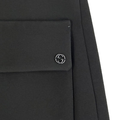 Gucci Interlocking Acetate Polyester Long Coat Black
