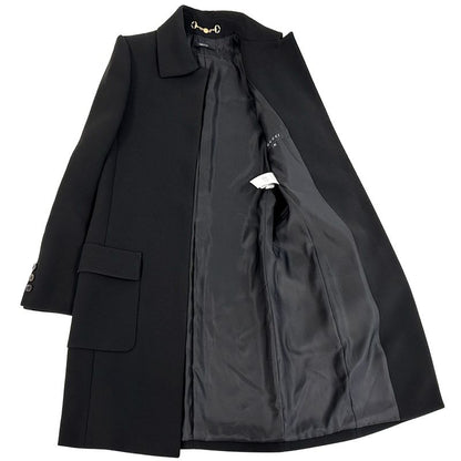 Gucci Interlocking Acetate Polyester Long Coat Black