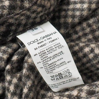 Dolce & Gabbana Long Skirt 36 Check Alpaca Blend
