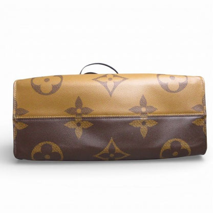 Louis Vuitton on the Go GM Monogram Giant Tote Shoulder Bag Brown