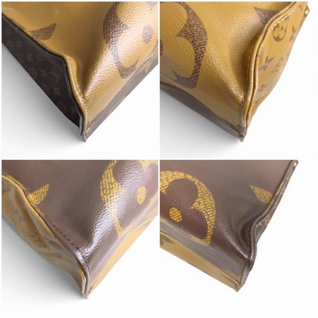 Louis Vuitton on the Go GM Monogram Giant Tote Shoulder Bag Brown