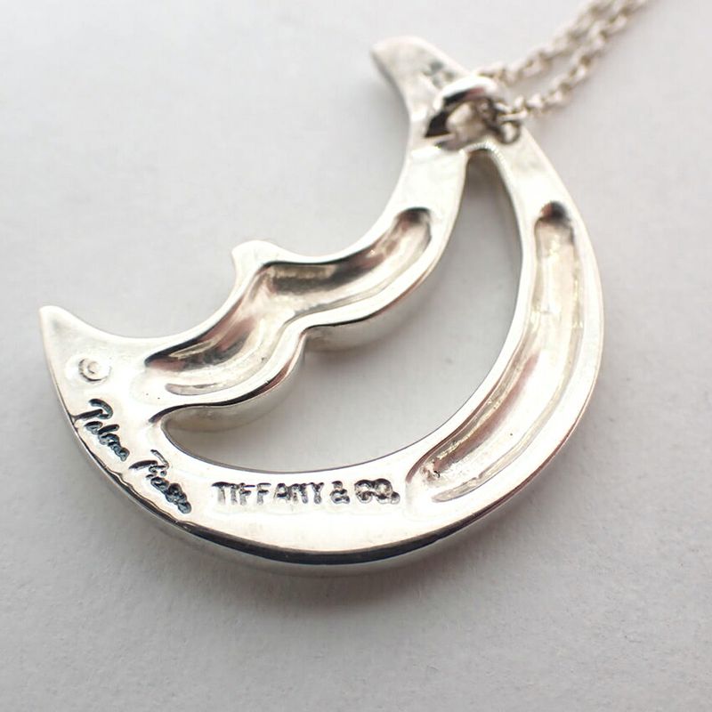 Tiffany & Co. 925 Crescent Pendant Necklace