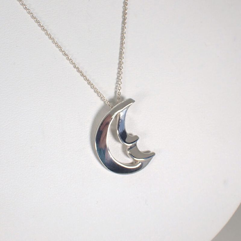 Tiffany & Co. 925 Crescent Pendant Necklace