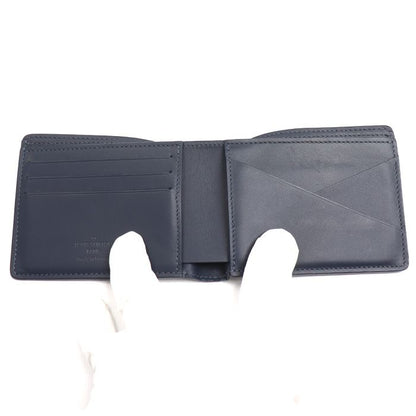 Louis Vuitton Portefeuille Multiple Bifold Wallet Monogram Shadow Navy