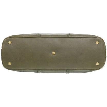 Saint Laurent Yves Muse Leather Olive Handbag