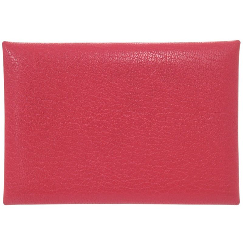 Hermes Calvi Duo Chevre Misor Rose Silver Coin