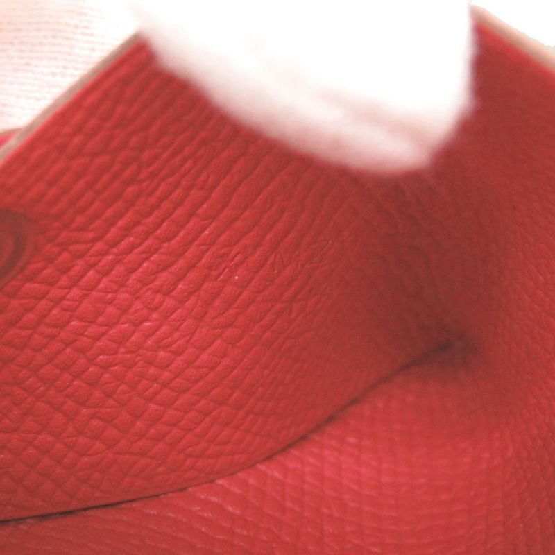 Hermes Calvi Duo Veau Epsom Rouge Tomato Silver