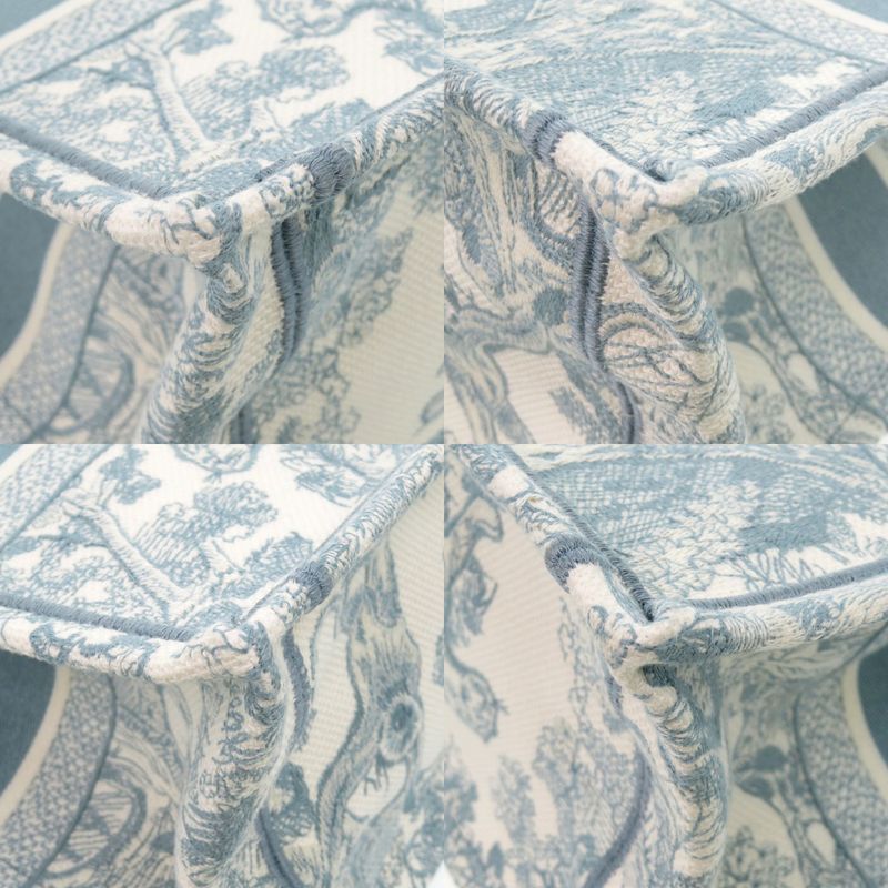 Dior Book Tote Toile de Jouy Embroidery Cotton Light