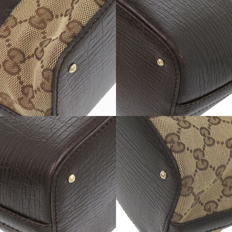 Gucci Horsebit Tote Sherry Line Gold GG Canvas Leather