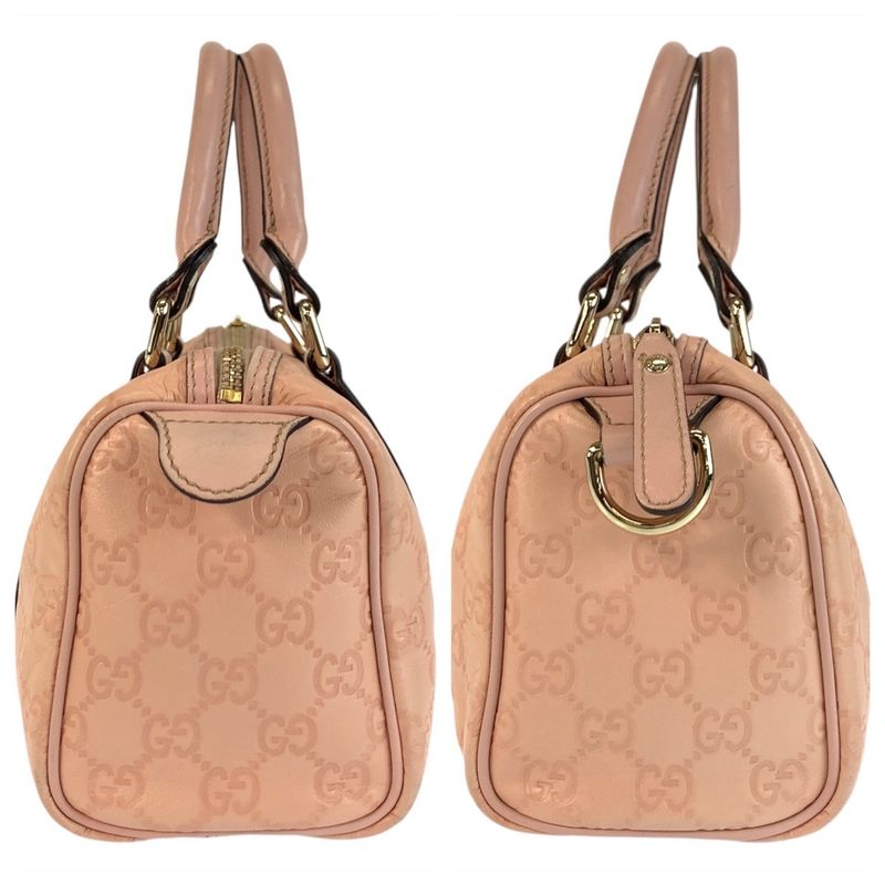Guccissima Pink Gold Leather Mini Boston Bag