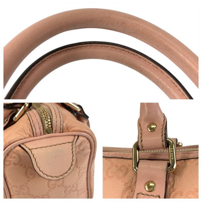 Guccissima Pink Gold Leather Mini Boston Bag