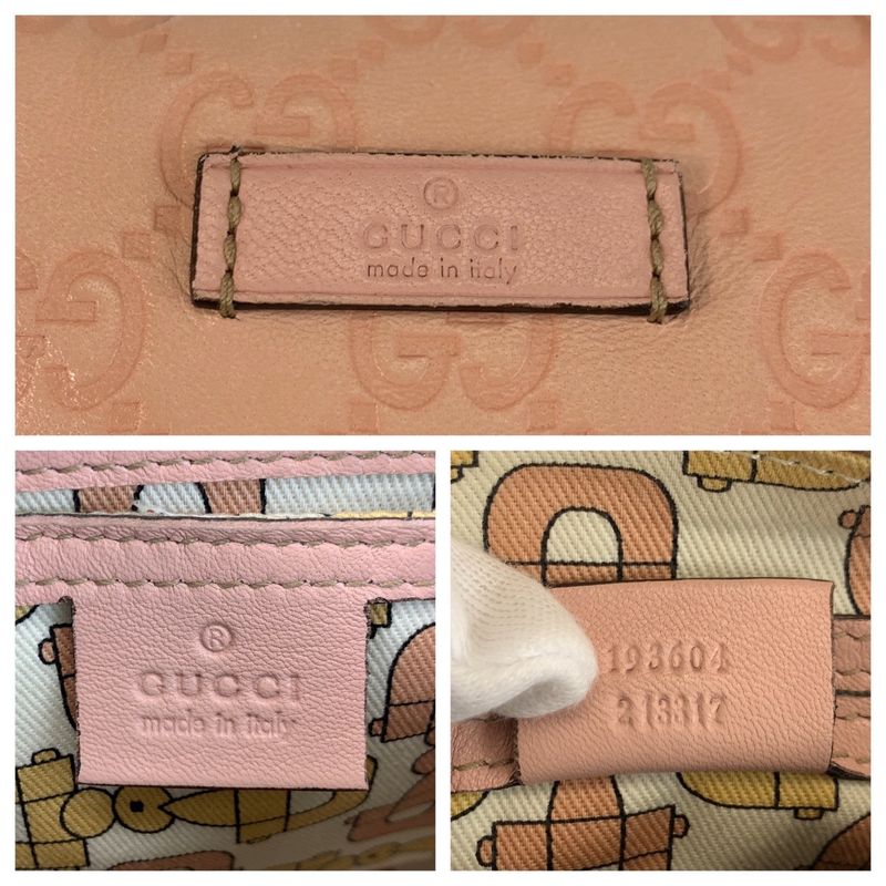Guccissima Pink Gold Leather Mini Boston Bag
