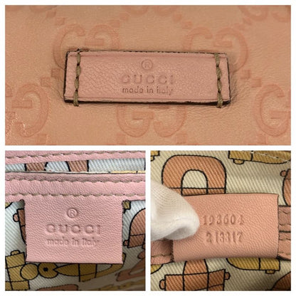 Guccissima Pink Gold Leather Mini Boston Bag