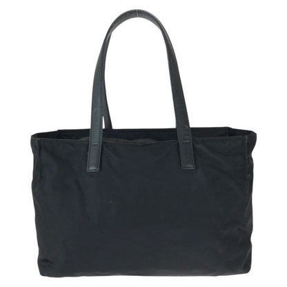 Prada Tessuto Saffiano Black Silver Nylon Tote