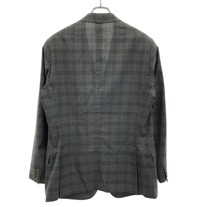 Hermes Multifabric Checked Tailored Jacket Khaki 52