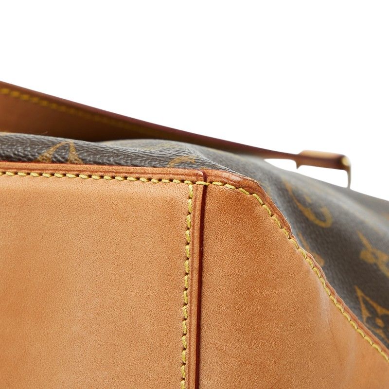 Louis Vuitton Monogram Cabas Mezzo Shoulder Bag Tote Brown