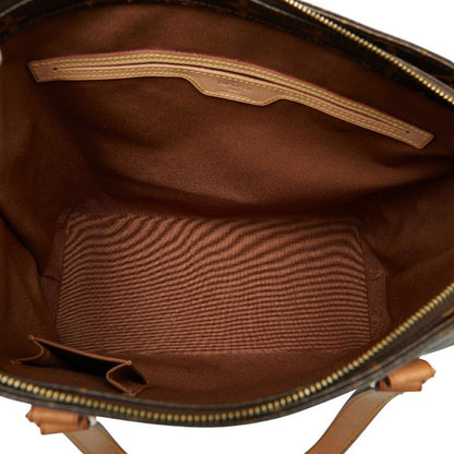 Louis Vuitton Monogram Cabas Mezzo Shoulder Bag Tote Brown