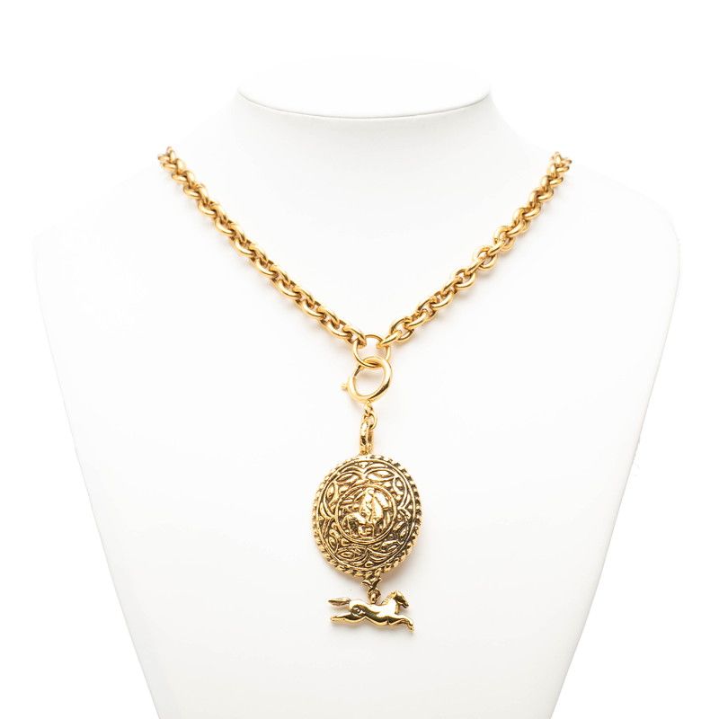 Chanel CC Logo Hose Horse Gold Plated