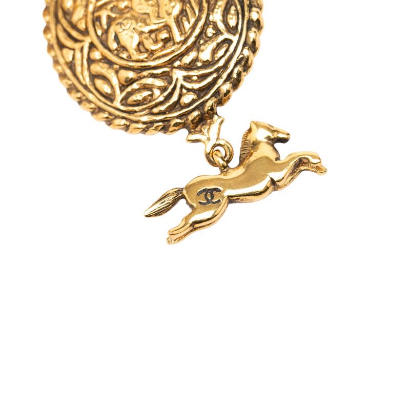 Chanel CC Logo Hose Horse Gold Plated