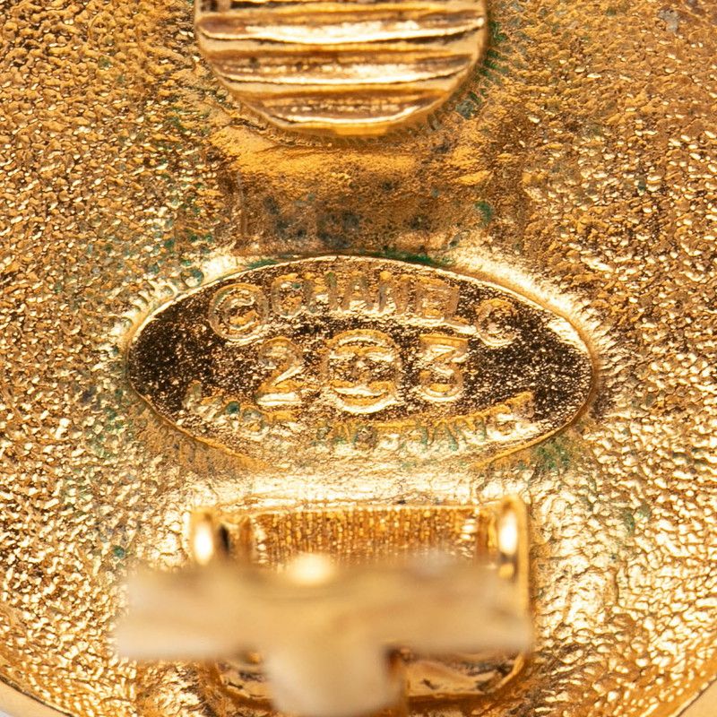 Chanel Logo Lion Vintage Gold Plated