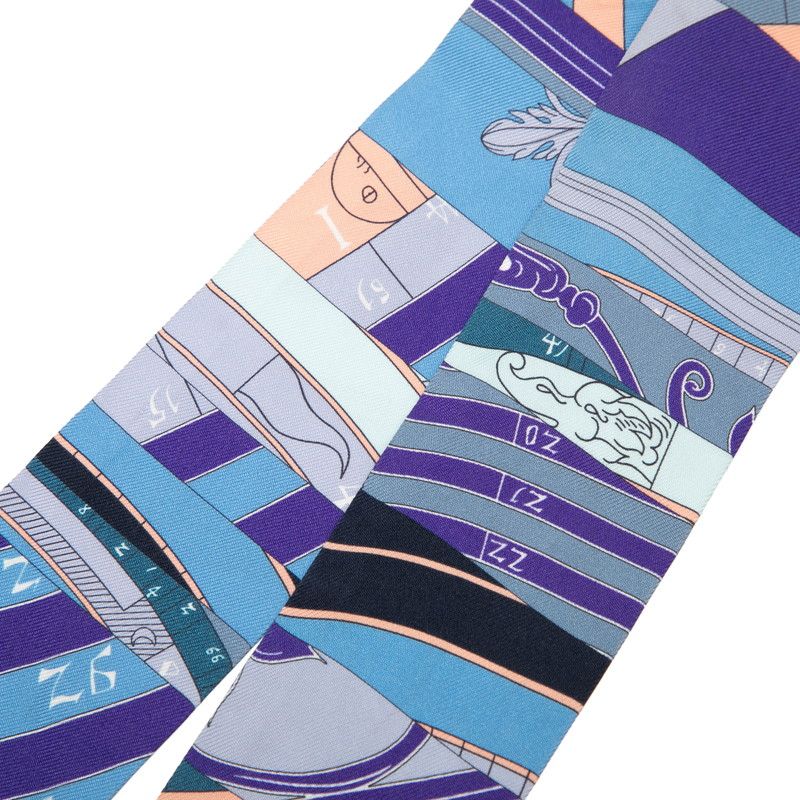 Hermes Astrogie Nouvelle New Astrology Blue Multicolor Silk