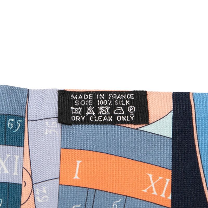 Hermes Astrogie Nouvelle New Astrology Blue Multicolor Silk