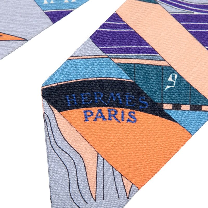 Hermes Astrogie Nouvelle New Astrology Blue Multicolor Silk